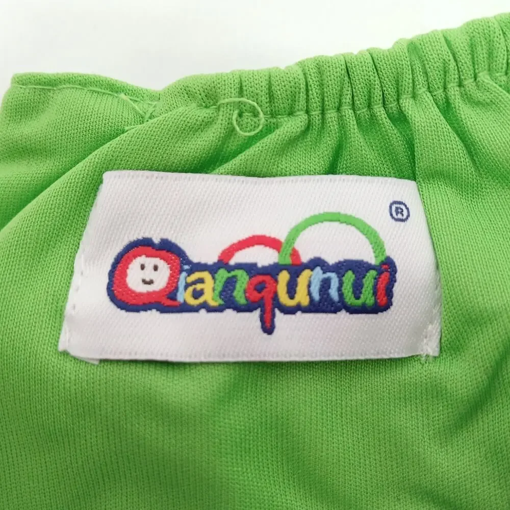 Qianqunui Lot Of 4 New Born Reusable Cloth Diaper Covers Adjustable Snap Closure